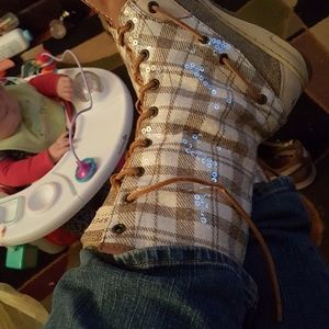 Sperry Top-Sider glitter boots size 10